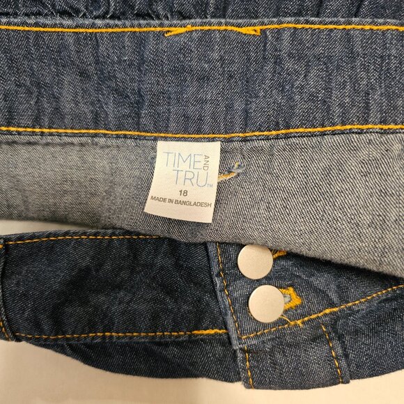 Time and Tru, Size 18, Denim Skirt, Multi Tier (3), Blue - Picture 4 of 7